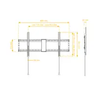 Soporte TV Pared  Fijo 70 A 90'' hasta 70 kg  máx. VESA 800x400 mm Metronic 451071