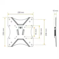 Soporte TV pared fijo 28 a 42\ VESA 200x200 Kaorka 474400 Negro