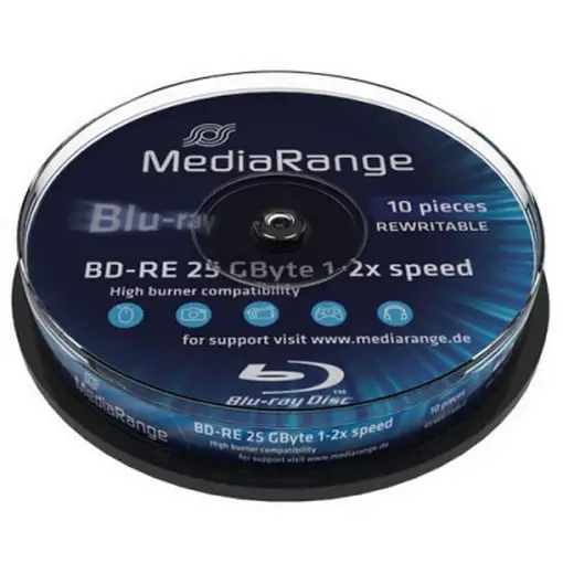MediaRange MR501 disco blu-ray lectura/escritura (BD) BD-RE 25 GB 10 pieza(s)