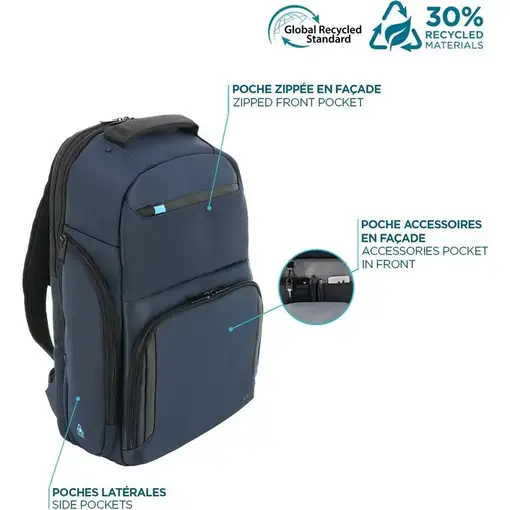 Mobilis 005043 mochila Negro, Marina Poliéster