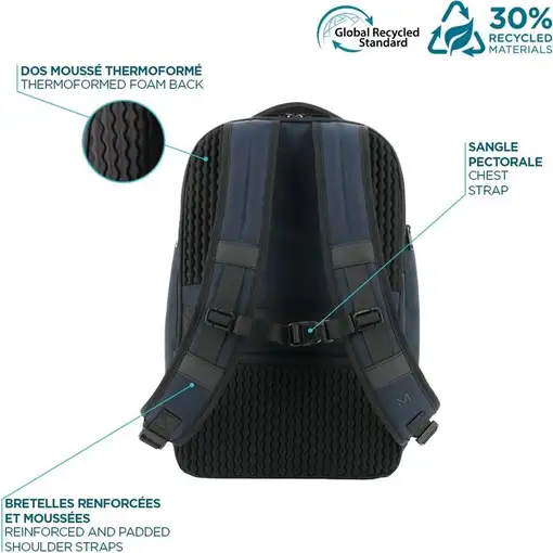 Mobilis 005043 mochila Negro, Marina Poliéster