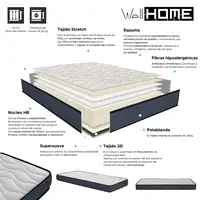 Colchón ZENT ROLLER , Medida 90x190cm (17cm), Transpirable, Adaptable, Atérmico