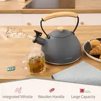 Set Tostadora Pan 2 Rebanadas + Tetera 2,3L Acero Inox,Inducción SKT1177GRY Briebe