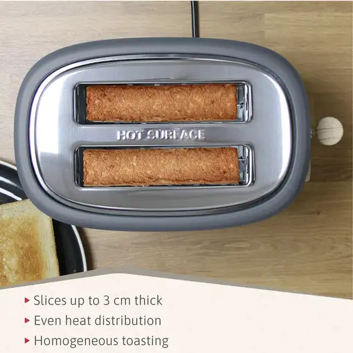Set Tostadora Pan 2 Rebanadas + Tetera 2,3L Acero Inox,Inducción SKT1177GRY Briebe