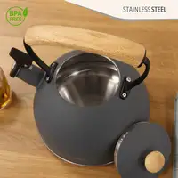 Set Tostadora Pan 2 Rebanadas + Tetera 2,3L Acero Inox,Inducción SKT1177GRY Briebe