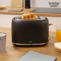 Tostadora Pan Ranura Ancha,Tostador 2 Rebanadas,6 Niveles Tostado,TA1166BLK Briebe