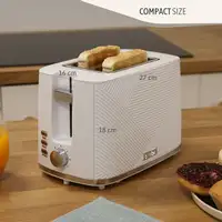 Tostadora Pan Ranura Ancha,Tostador 2 Rebanadas 7 Niveles Tostado,TA1169WHT Briebe