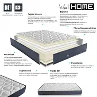Colchón ONIRIA VISCO, 150x190cm (18cm), Transpirable, Adaptable, Hipoalergénico