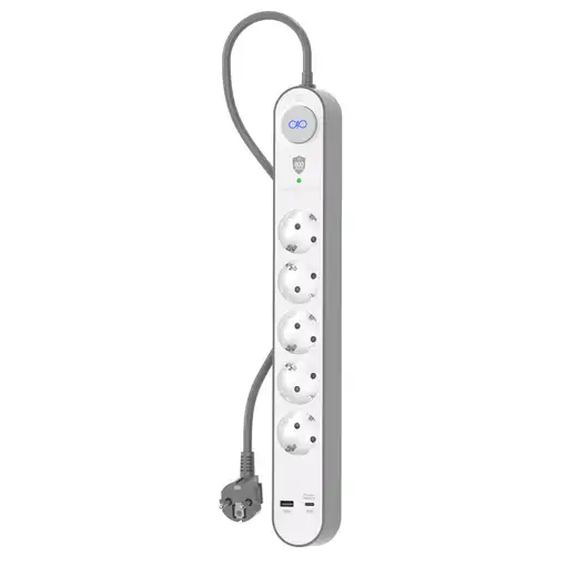 Regleta 5 Tomas protectora 1,5 m F152437 garantia de por vida Force Power Lite
