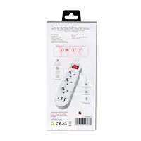 Regleta multifunción 3 tomas + 3 puertos USB (5V/ 2.1A) 10.5W