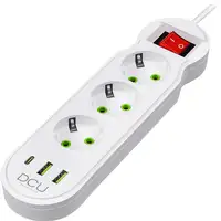 Regleta multifunción 3 tomas + 3 puertos USB (5V/ 2.1A) 10.5W
