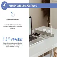 Regleta 6 Tomas protectora 1,5 m F152435 garantia de por vida Force Power Lite