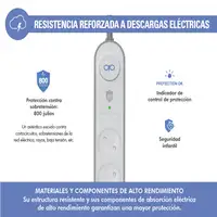 Regleta 6 Tomas protectora 1,5 m F152435 garantia de por vida Force Power Lite