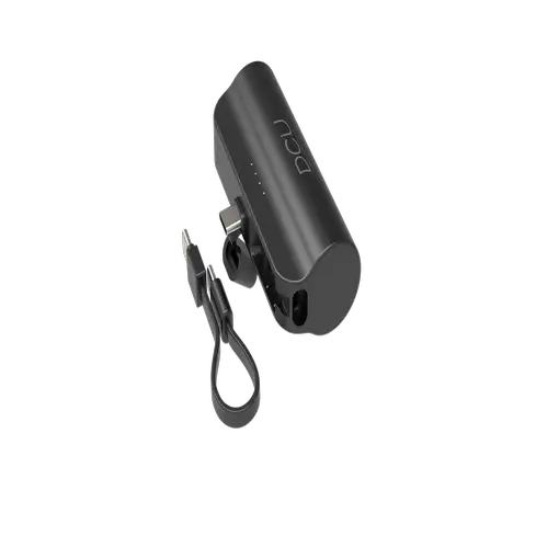 Mini Batería externa de 5000mAh con conector USB-C y función de soporte