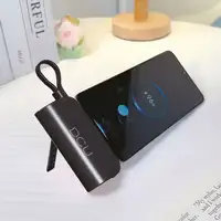 Mini Batería externa de 5000mAh con conector USB-C y función de soporte