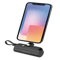 Mini Batería externa de 5000mAh con conector USB-C y función de soporte