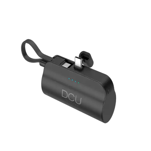 Mini Batería externa de 5000mAh con conector USB-C y función de soporte