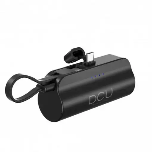 Mini Batería externa de 5000mAh con conector USB-C y función de soporte