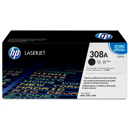 HP 308A Black Original LaserJet Toner Cartridge cartucho de tóner 1 pieza(s) Negro