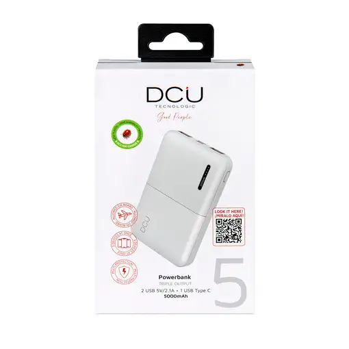 Power Bank triple salida 2 USB + USB C 5.000mAh