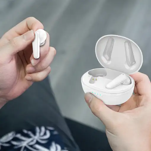 Auriculares Bluetooth TWS158 PRIXTON - Tecnología ENC + ANC - Blanco