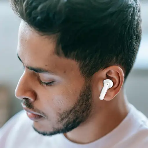 Auriculares Bluetooth TWS158 PRIXTON - Tecnología ENC + ANC - Blanco