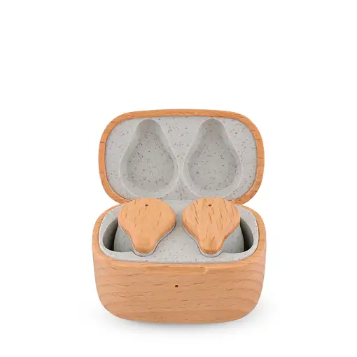 Auriculares Bluetooth TWS163 PRIXTON Tecnología ENC - Color Madera