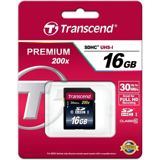 Transcend TS16GSDHC10 memoria flash 16 GB SDHC NAND Clase 10