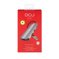 HUB USB C a HDMI + 3 USB 3.0 + RJ45 + LECTOR TARJETAS + PD + Jack 3.5mm