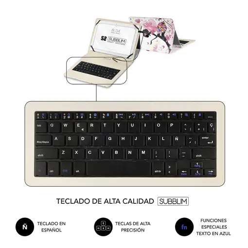 Funda Con Teclado Micro Usb Usb 11\ Hadas
