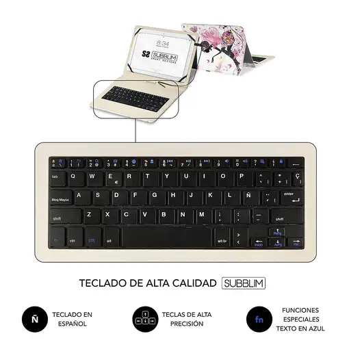 Funda Con Teclado Micro Usb Usb 11\ Hadas