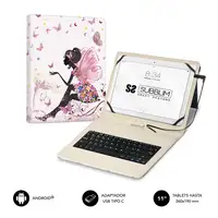Funda Con Teclado Micro Usb Usb 11\ Hadas