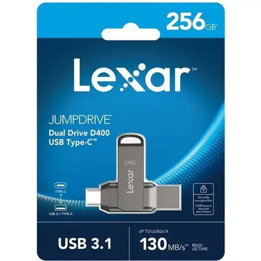 Lexar JumpDrive LJDD400256G-BNQNG unidad flash USB 256 GB USB Tipo C 3.2 Gen 1 (3.