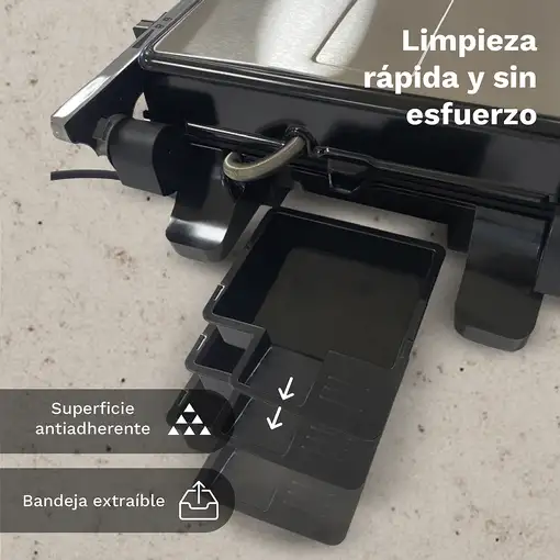 Grill eléctrico mini, 2000 W, apertura 180º, 26x29 cm, GRL-EXTREME GRUNKEL