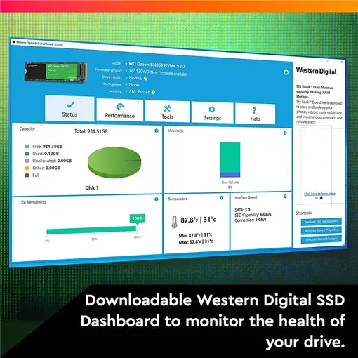Western Digital Green WDS100T3G0C 1 TB M.2 PCI Express NVMe QLC
