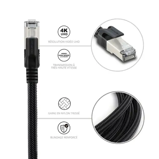 Cable de Red RJ45 Cat 8 macho/macho 10m Metronic 395634