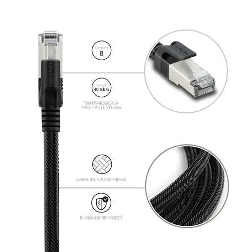 Cable de Red RJ45 Cat 8 macho/macho 10m Metronic 395634
