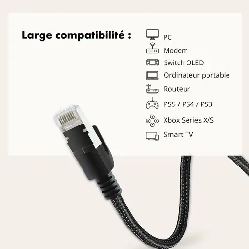 Cable RJ45 Cat 8 Macho/Macho 1,5m Metronic 395631