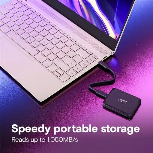 Crucial X9 2 TB USB Tipo C 3.2 Gen 2 (3.1 Gen 2) Negro