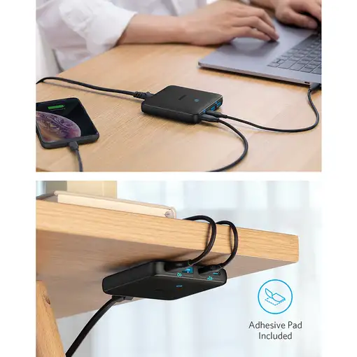 Anker 543 Powerport Atom III Universal Negro Carga rápida Interior