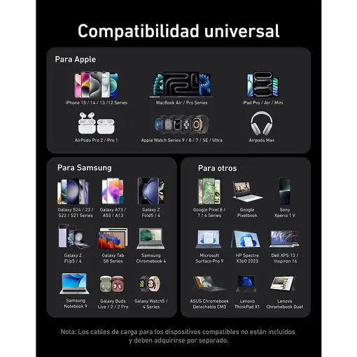 Anker A2683341 cargador de dispositivo móvil Universal Negro Carga rápida Interior