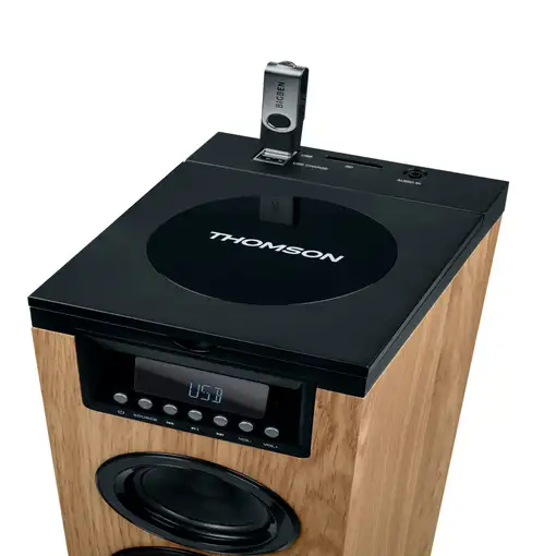 Altavoz Bluetooth torres de sonido 60W madera Thomson DS122CD