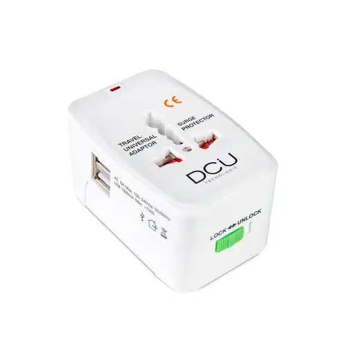 Adaptador de viaje universal con 2 USB