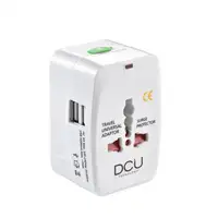 Adaptador de viaje universal con 2 USB