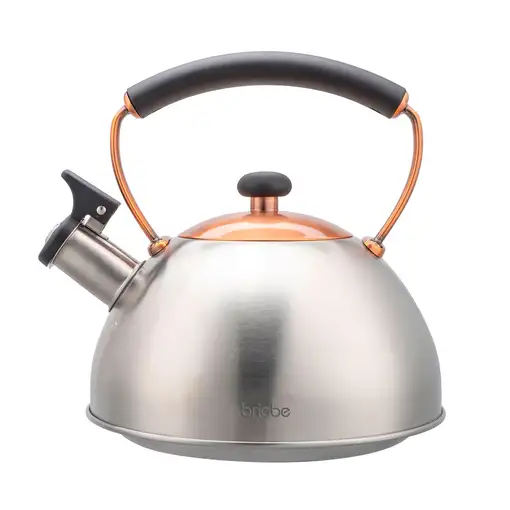 Tetera con Silbato, Hervidor de Agua 2,3L, Inducción, Acero Inox,  I-Bronze Briebe