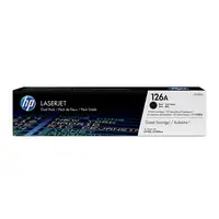 HP Pack de ahorro de 2 cartuchos de tóner original LaserJet 126A negro HP Pack de ahorro de 2 cartuchos de tóner original LaserJet 126A negro