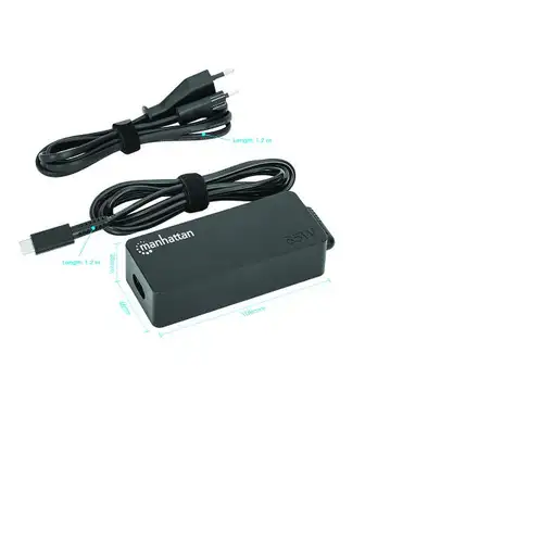Manhattan 102490 adaptador e inversor de corriente Interior Negro