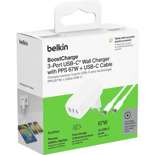 Belkin BoostCharge Portátil, Smartphone, Universal Blanco Corriente alterna