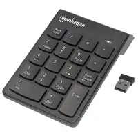 Manhattan 178846 teclado numérico Portátil/PC RF inalámbrico Negro