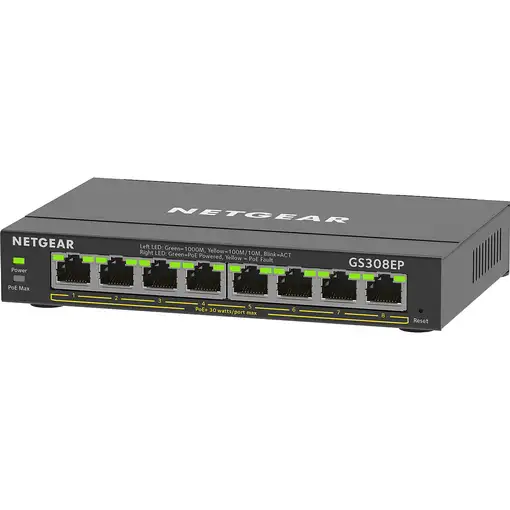 NETGEAR 8-Port Gigabit Ethernet PoE+ Plus Switch (GS308EP) Gestionado L2/L3 Gigabi